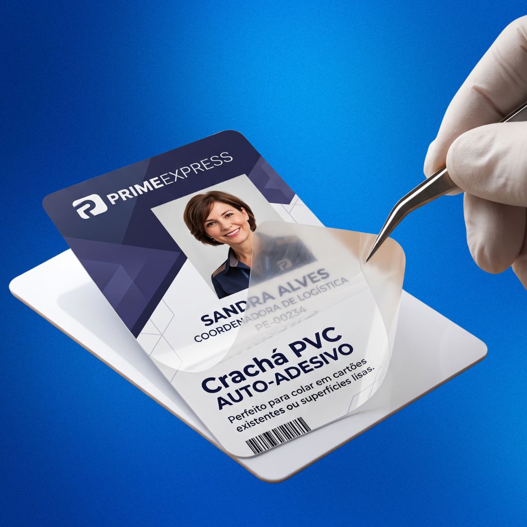 Crachá para colar em cartão existente